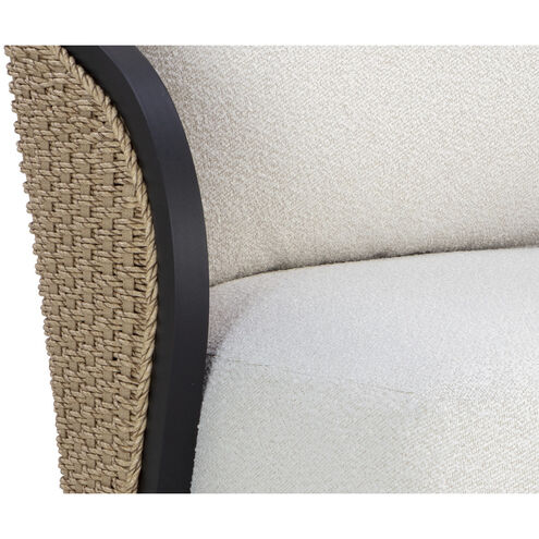 Bora Louis Cream Outdoor Swivel Lounge Chair, Swivel